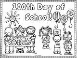 Coloring 100 School Days 100th Pages Printables Activities Celebration Teaching Board Freebie First Kindergarten Smarter Am Writing Hundred 100s Holidays sketch template