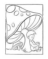 Coloring Pages Mushroom Pixie Fantasy Fairy Cartoon Sheets Printable Fairies Pixies Medieval Kids Under Mythical Mushrooms Drawing Elves Brownies Elf sketch template