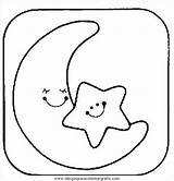 Moon Star Coloring Stars Pages Color Paint Printable Luna Mond Und Drawing Choose Board Stern Con Sketchite Kaynak sketch template