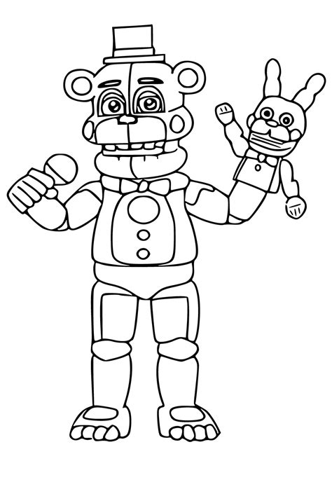 printable  nights  freddys leading coloring page  adults
