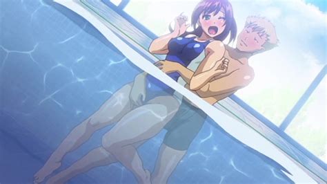 redhead babe n swimsuit seduced for fuck in the pool hentai anime
