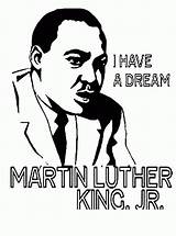 Coloring King Martin Luther Pages Mlk Dream Jr Sheets Popular Coloringhome sketch template