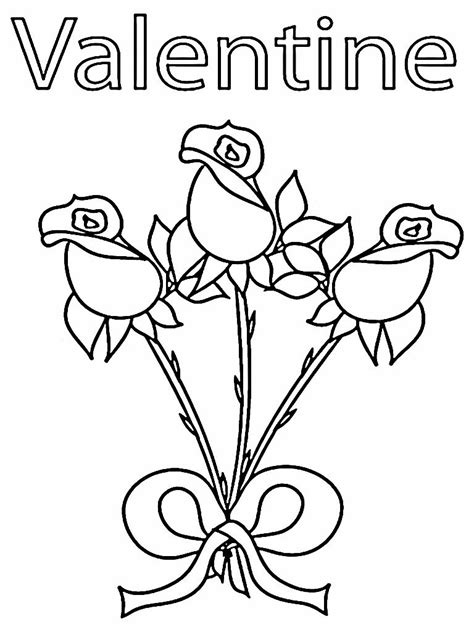 valentine flowers coloring pages valentines day coloring page