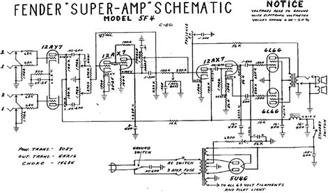 fender super amp  schematic electronic service manuals