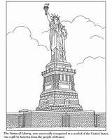 Statue Liberty Coloring Pages York Printable Color Dover Publications Book Sheets Landmarks Drawing Online Handout Complete Musings Inkspired Vintage sketch template