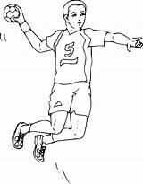 Handball Coloriages sketch template