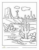 Desierto Ecosistema Bordado Placemat sketch template