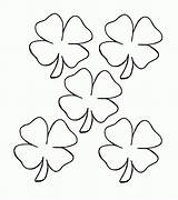 Coloring Pages Clover Leaf Four Printable Small Template Color Print Shamrock Flower Clipart Sheets Kids Feuilles Library Google Popular Coloringhome sketch template