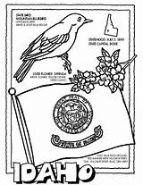 Coloring Idaho Crayola State Pages Color Symbols Sheets Flag Print York Symbol Mountans Sawtooth Printable Flower Usa History Books Designlooter sketch template