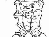 Coloring Spongebob Pages Ghetto Gangster Gangsta Getcolorings sketch template