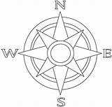 Kompass Compass Malvorlage Kompassrose Ausmalen Nautical Diverse Vorlagen sketch template