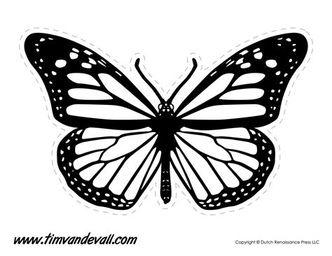 butterfly shape tims printables