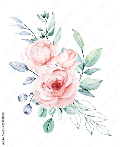 watercolor painting flower bouquet clip art watercolor flowers clip