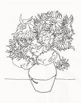 Coloring Gogh Van Pages Sunflowers Vincent Sunflower Drawing Colouring Color Printable Prizes Vangogh Getdrawings Contest Win Adult Getcolorings Choose Board sketch template