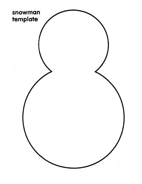 cut  snowman template printable