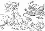 Sirena Sirene Ship Barco Stampare Meerjungfrau Schiff Malvorlagen Colorkid Kingdom Schlafende Prinzessin Reino Sirène Navire Colorier sketch template