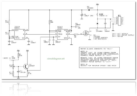 dc motor speed controller electronic circuit circuit schematic