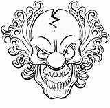 Clowns Clown Psycho sketch template