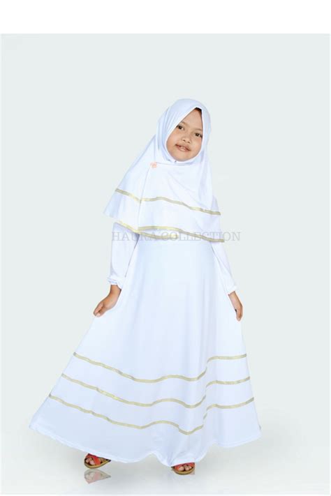 gamis anak putih murah hijab muslimah