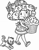 Coloring Pages Strawberry Color Shortcake Cupcake Printable sketch template