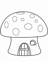 Mushroom Coloring House Pages Printable Drawing Color Print Adults Drawings Dot Getdrawings Categories sketch template