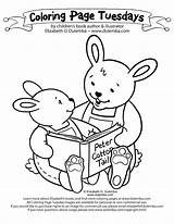 Coloring Pages Lucy Reading Bunnies Printable Tuesday Doodle Corner Books Getcolorings Joy Color Getdrawings Dulemba Week sketch template