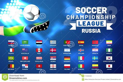 Russia 2018 World Cup Calendar Soccer Schedule Table