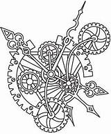 Clock Gears Clocks Cogs Alchemy Urbanthreads Clockwork Catrinas Zentangle Coccinelle sketch template