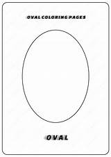 Coloring Oval Pages Shapes Geometric Basic sketch template