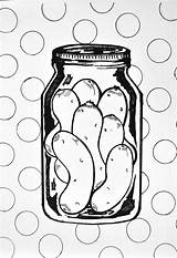 Pickle Jar Pickles sketch template