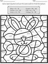 Multiplication Division Colour Numbers Easter Number Color Worksheet sketch template
