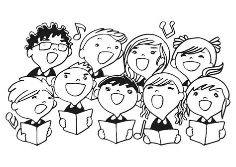 coloring page childrens choir img  singing lessons singing