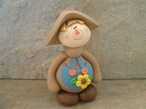 harvest scarecrow etsy polymer clay halloween clay crafts crafts