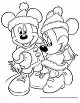 Coloring Christmas Pages Disney Mickey Mouse Minnie Sheets Characters Choose Board sketch template