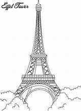 Eiffel Tower Coloring Pages Kids Printable sketch template