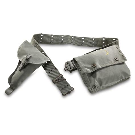 italian military police surplus holsterpistol beltmag pouch set   holsters