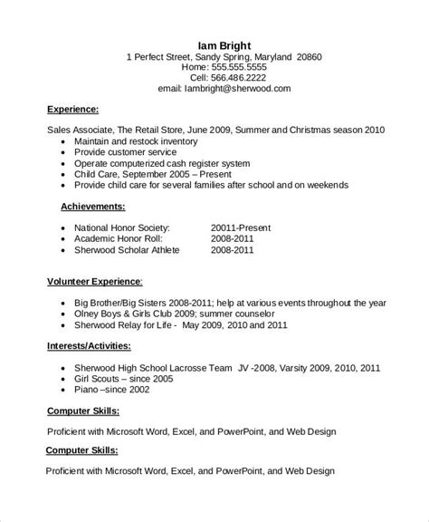 professional resume template  students   work experience