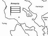 Armenia Map Worksheet Flag Handout Printable Teaching Geography Introductory sketch template