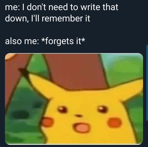 Surprised Pikachu Meme About Being Forgetful By Aneami On Deviantart
