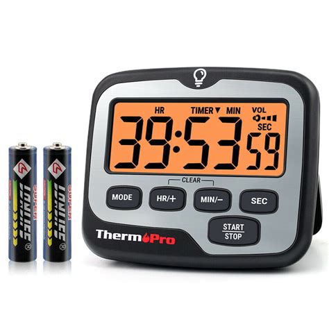 thermopro tm digital kitchen timer  touchable backlit  count