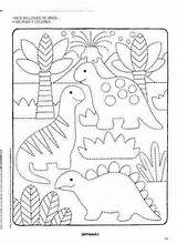 Preescolar Dinosaurio Remarca Dinosaurios Grafomotricidad Colorear Escritura sketch template