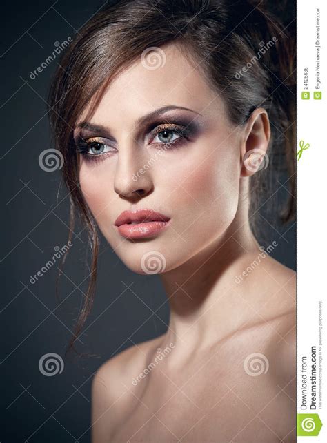 Face Of A Sexy Woman With Perfect Skin Royalty Free Stock