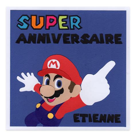 Carte Anniversaire Super Mario 206059 Carte Anniversaire Super Mario