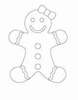 Gingerbread Coloring Man Pages Template Girl Enregistrée Depuis Christmas sketch template