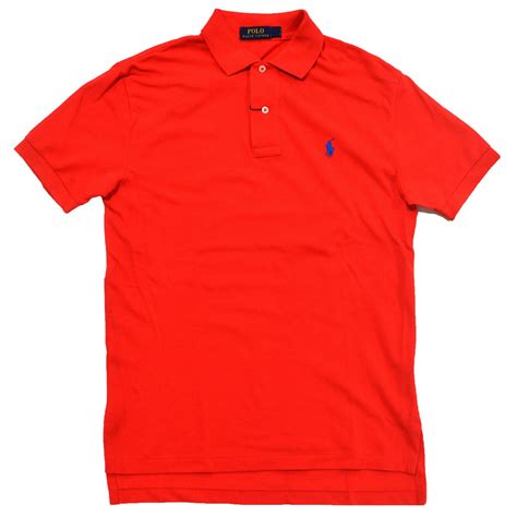 polo ralph lauren  bright red mens size small  pique polo shirt