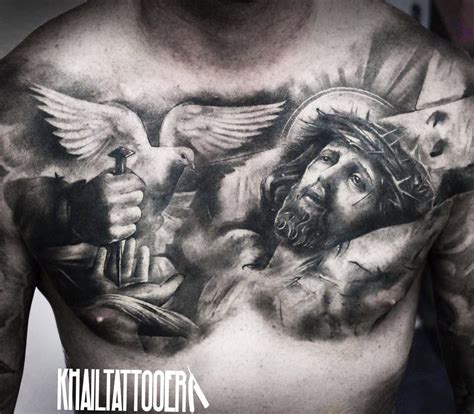 Religious Chest Tattoo By Khail Tattooer Photo 16624
