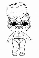 Lol Coloring Printable Dolls Pages Surprise Doll Print Heart Look Tide Rip sketch template
