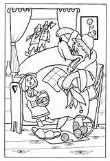Hood Riding Red Little Coloring Pages Kids Print Color sketch template