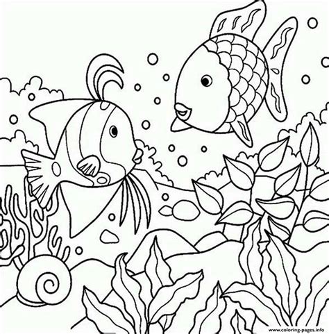 gambar rainbow fish sea animalsfb coloring pages printable  rebanas