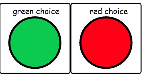 green  red choices